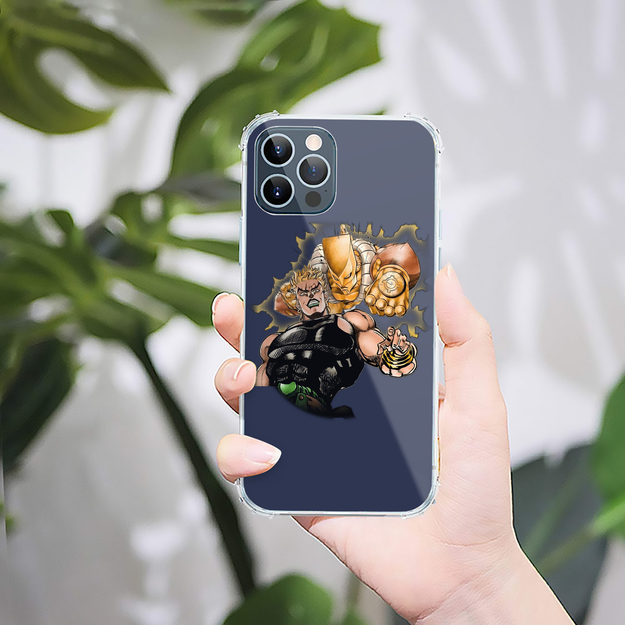（画像用） ジョジョの奇妙な冒険 ディオ?ブランドー JoJo's Bizarre Adventure Dio Brando 【iPhone 12シリーズ対応】透明スマホケース（クリアソフトケース）